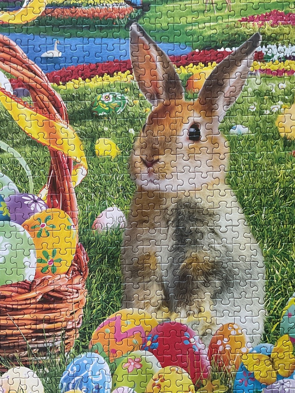 Easter Garden 1000 Piece Puzzle by Eurographics – Spring Bunny & Eggs Scene - Picture 9 of 9